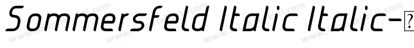 Sommersfeld Italic Italic字体转换